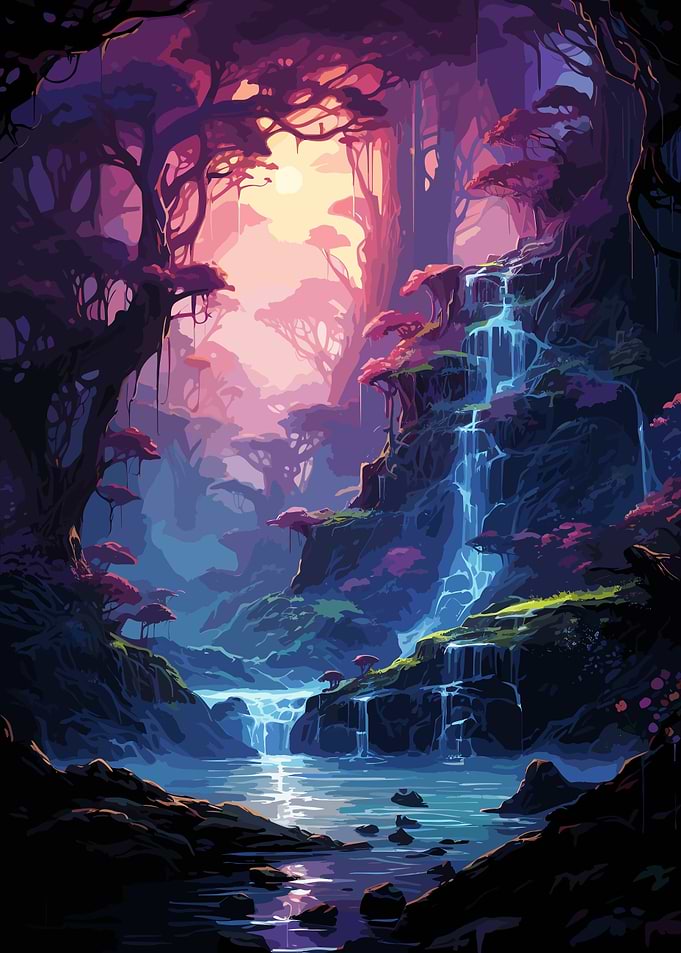 Anime Forest Landscape