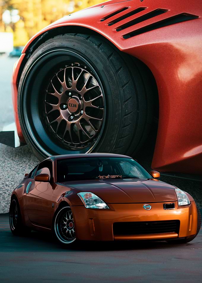orange jdm car