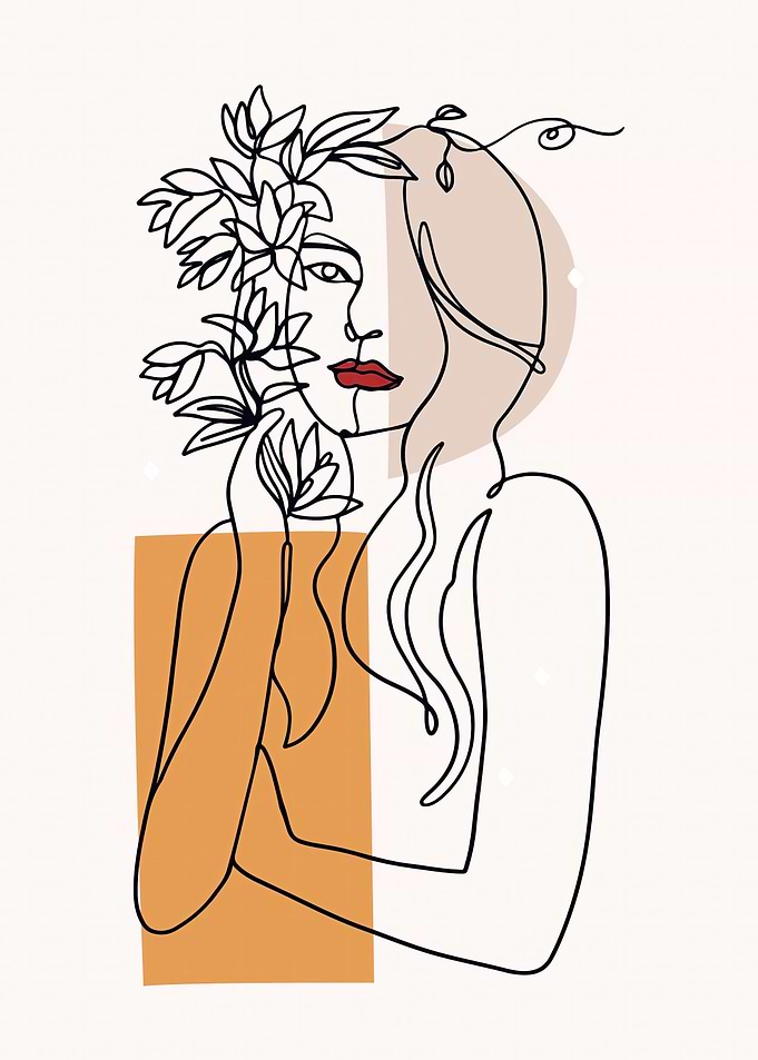 Line Art Girl