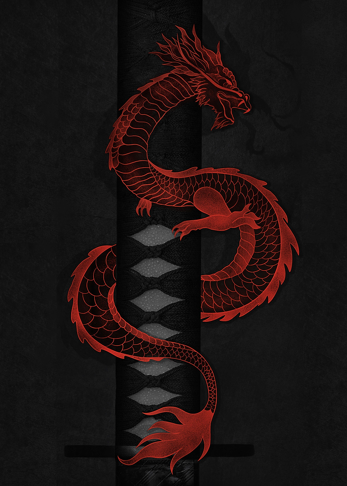 Red Chinese Dragon Beast