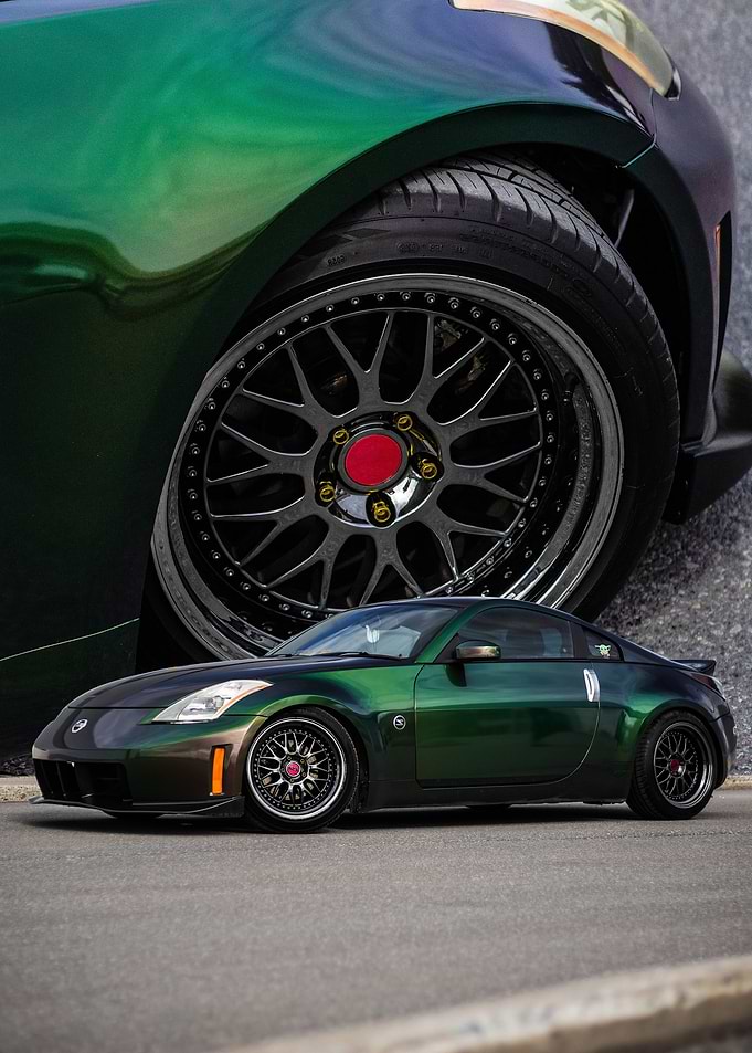 green jdm car