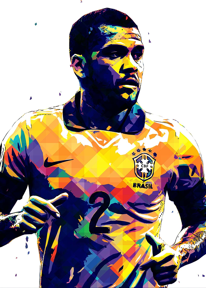 Dani Alves Brazil Pop Art