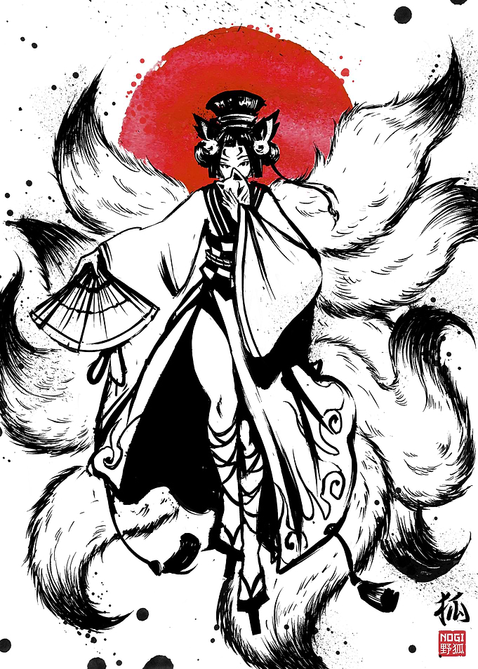 Japanese Kitsune spirit