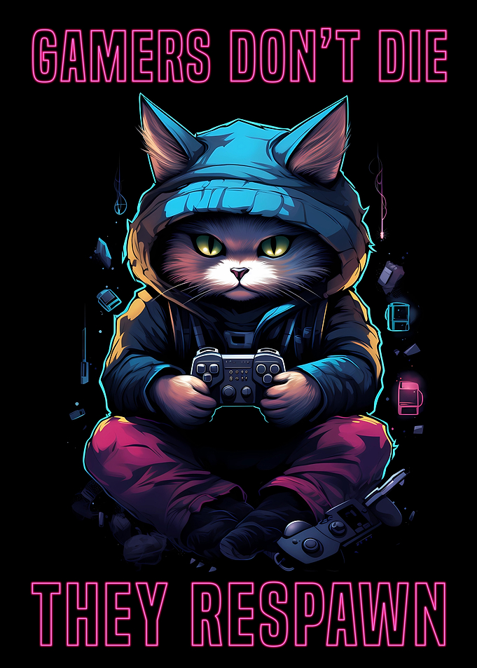 Neon Cat Gamer