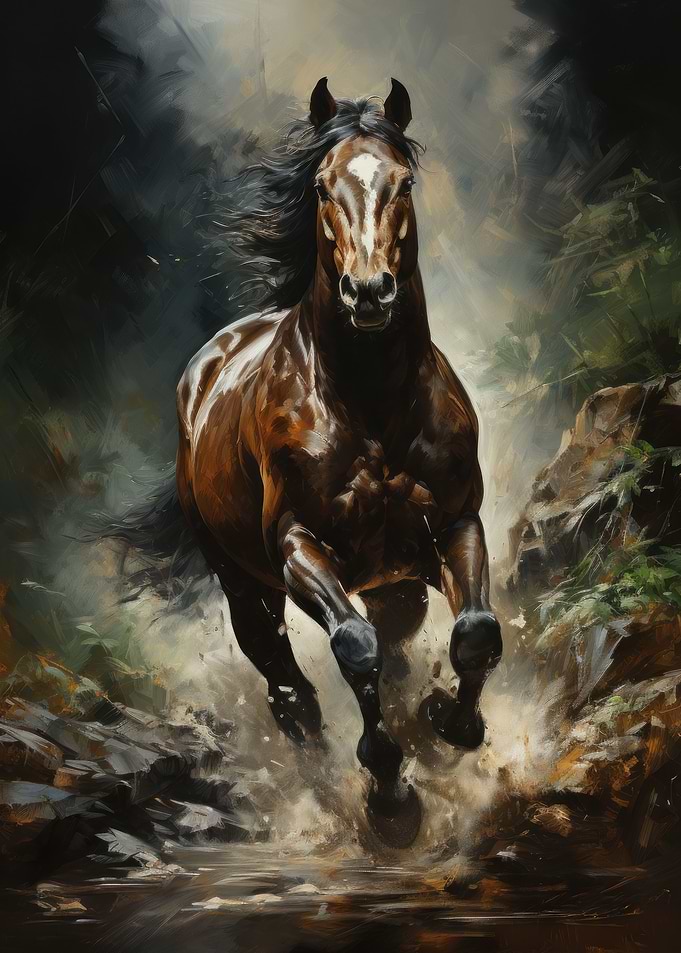 Running wild mustang