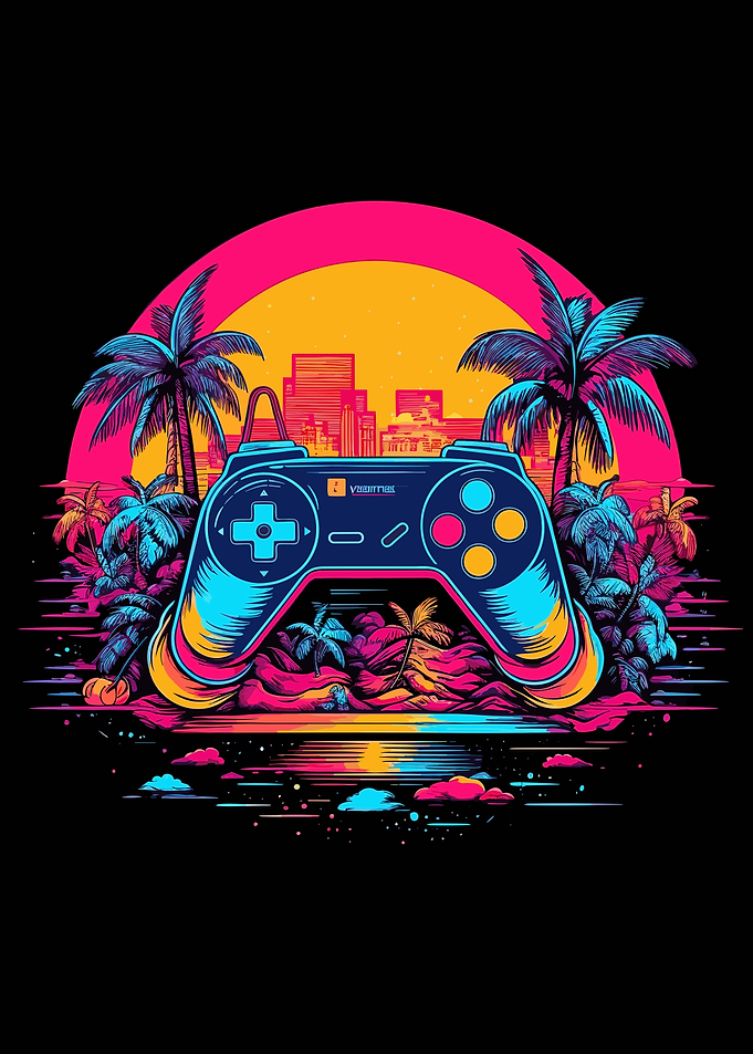 Gaming Controller Neon