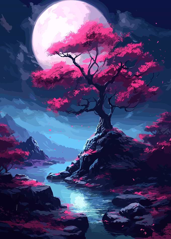 Cherry Blossom Japan Art