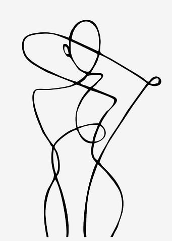 Line Art Girl