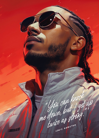 Lewis Hamilton Art Quote