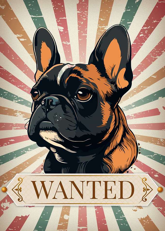 Vintage retro Dog Bounty