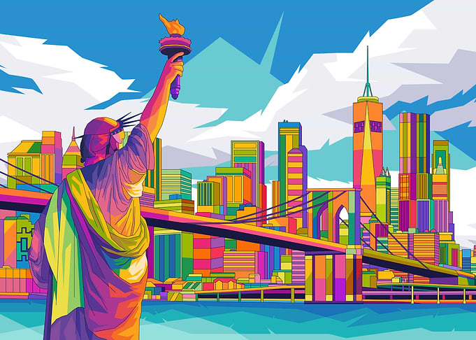 Liberty New York Pop Art