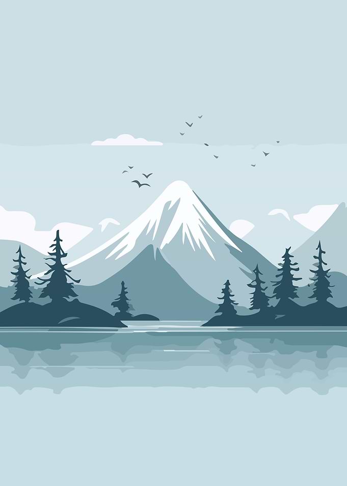 Blue Mountain Illustration