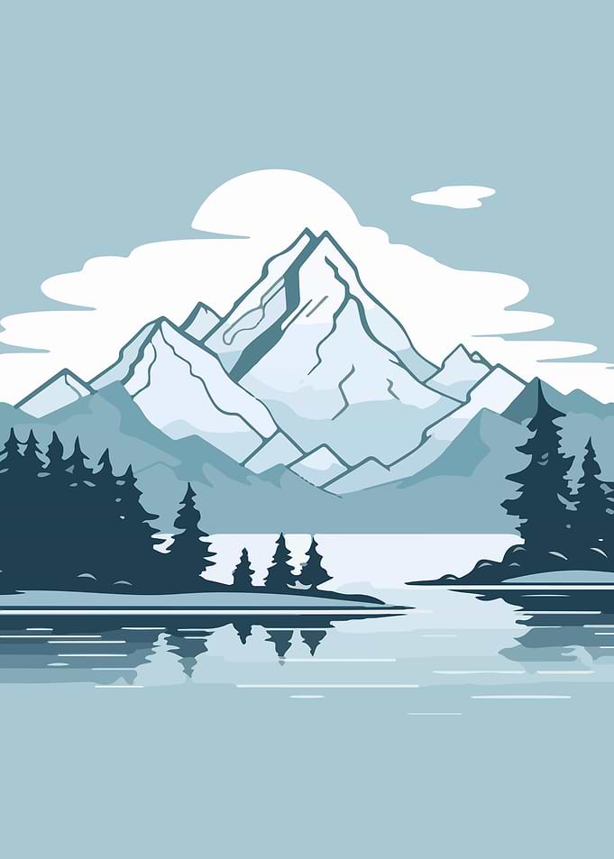 Blue Mountain Illustration