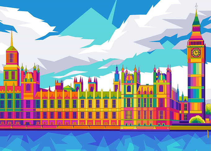 London Clock Pop art