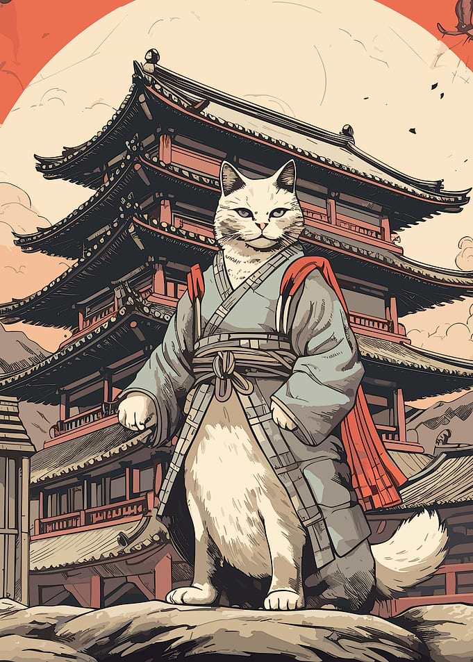 samurai cat japan