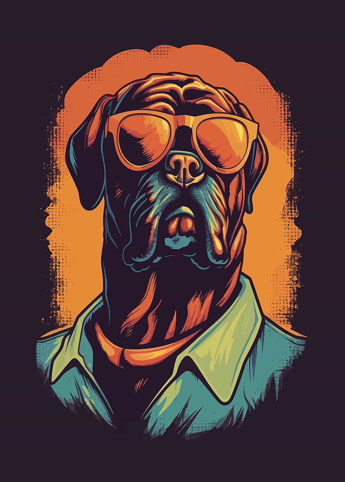 Retro Cool Dog