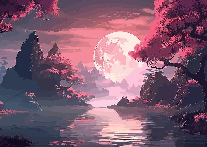 Cherry Blossom Japan Art