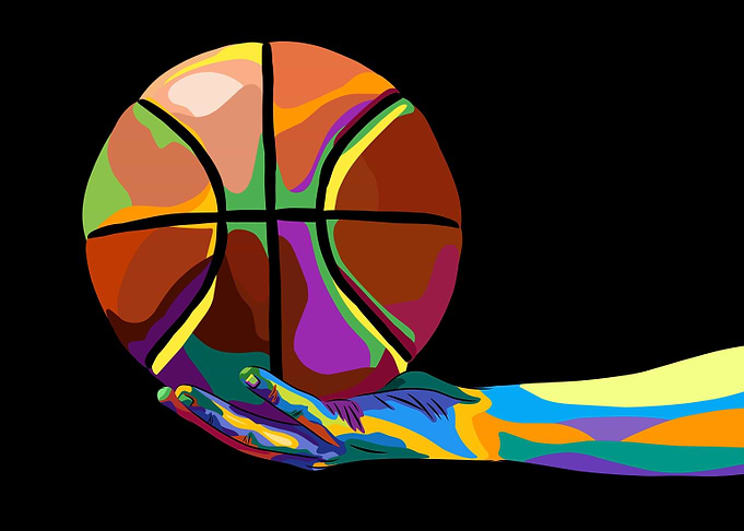 Basketball in pop art
