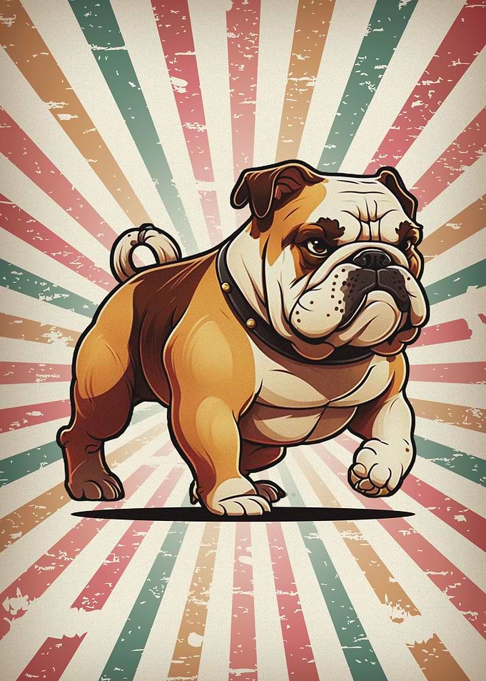 Dog Retro Illustration