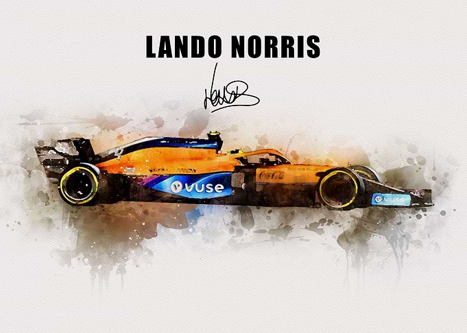 Lando Norris Car Poster
