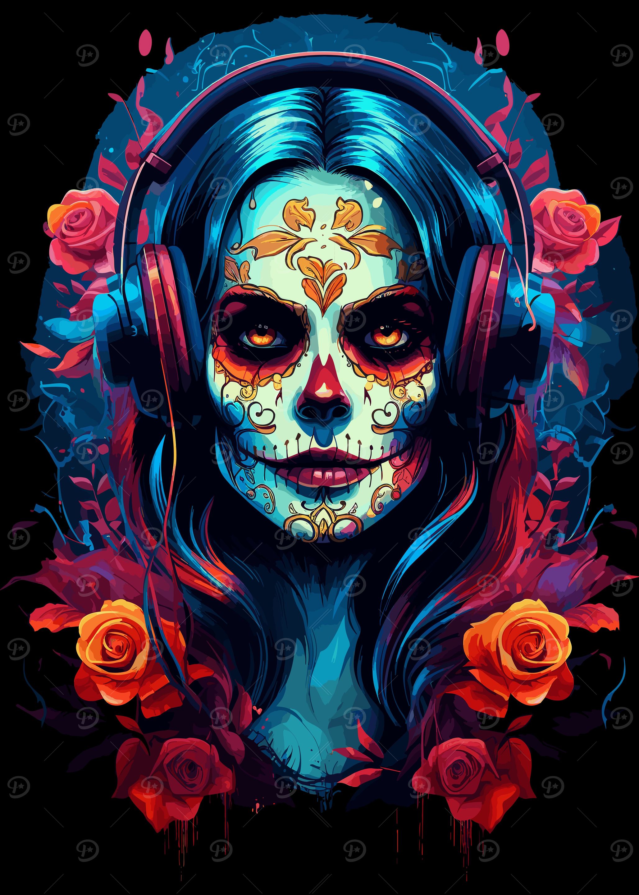 Catrina With Headphones