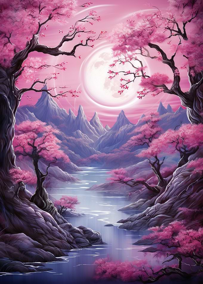 Cherry Blossom Japan Art