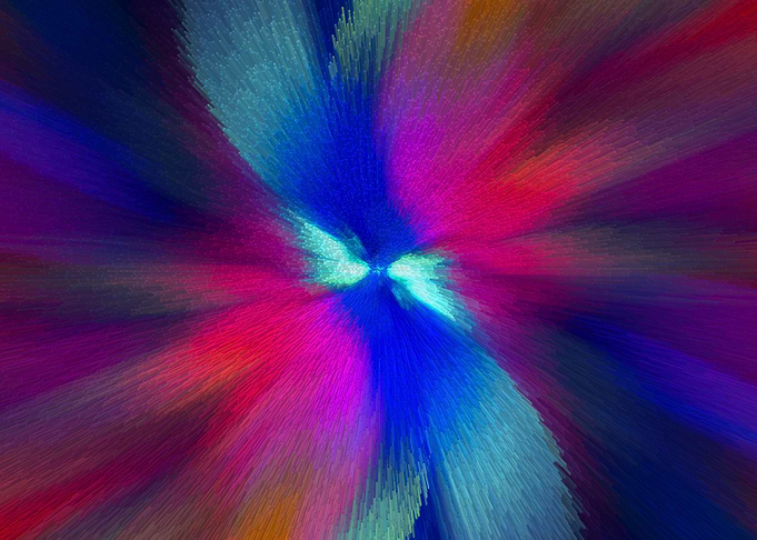 colorful floral galaxy art