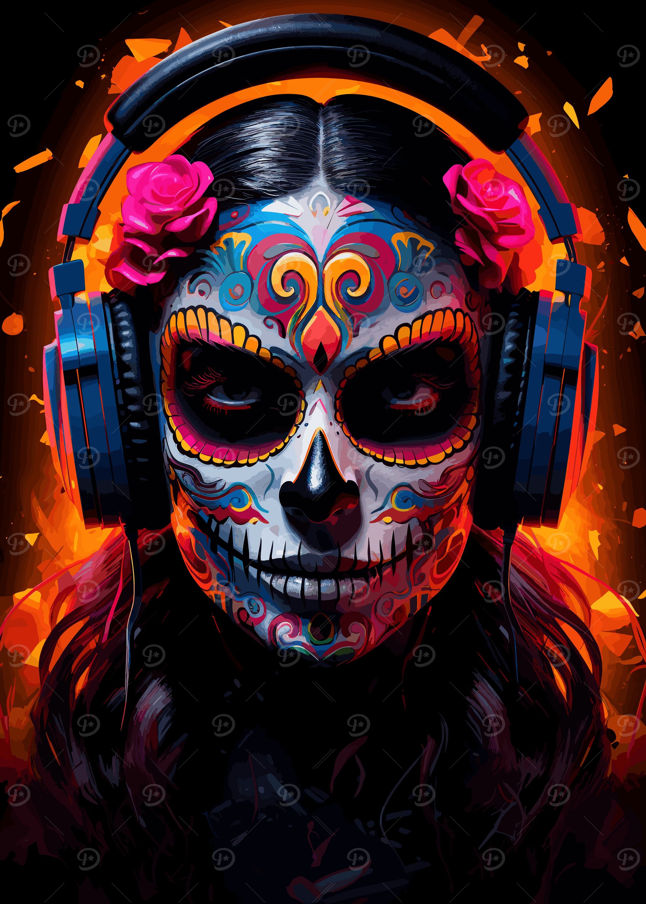 Calavera Catrina Headphone