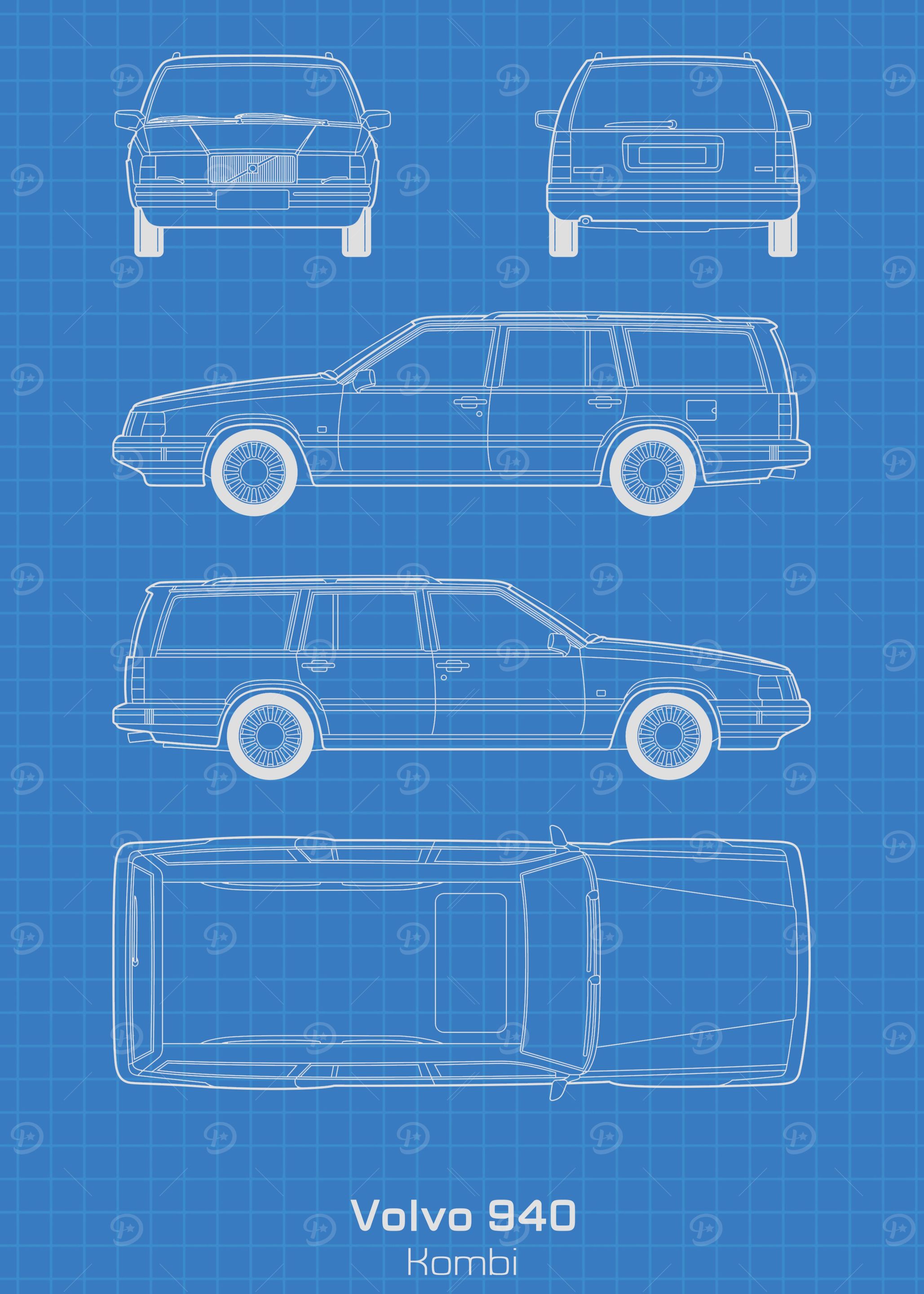 Volvo 940 Combi Blueprint