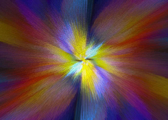 colorful floral galaxy art