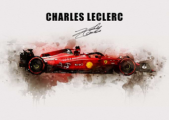 Charles Leclerc Car Poster