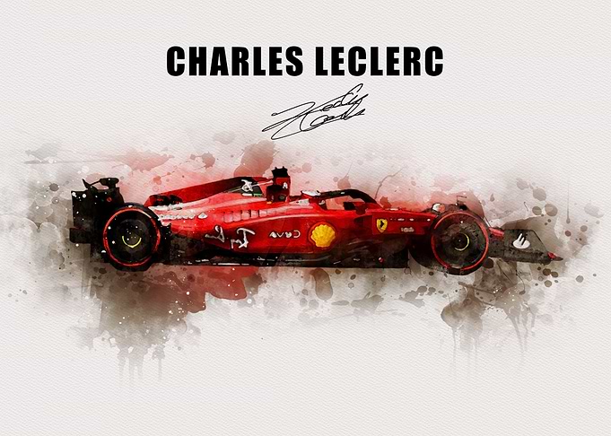 Charles Leclerc Car Poster