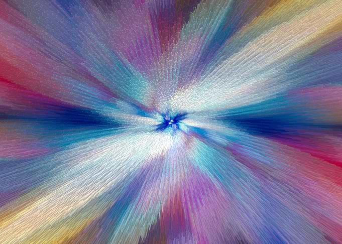 colorful floral galaxy art