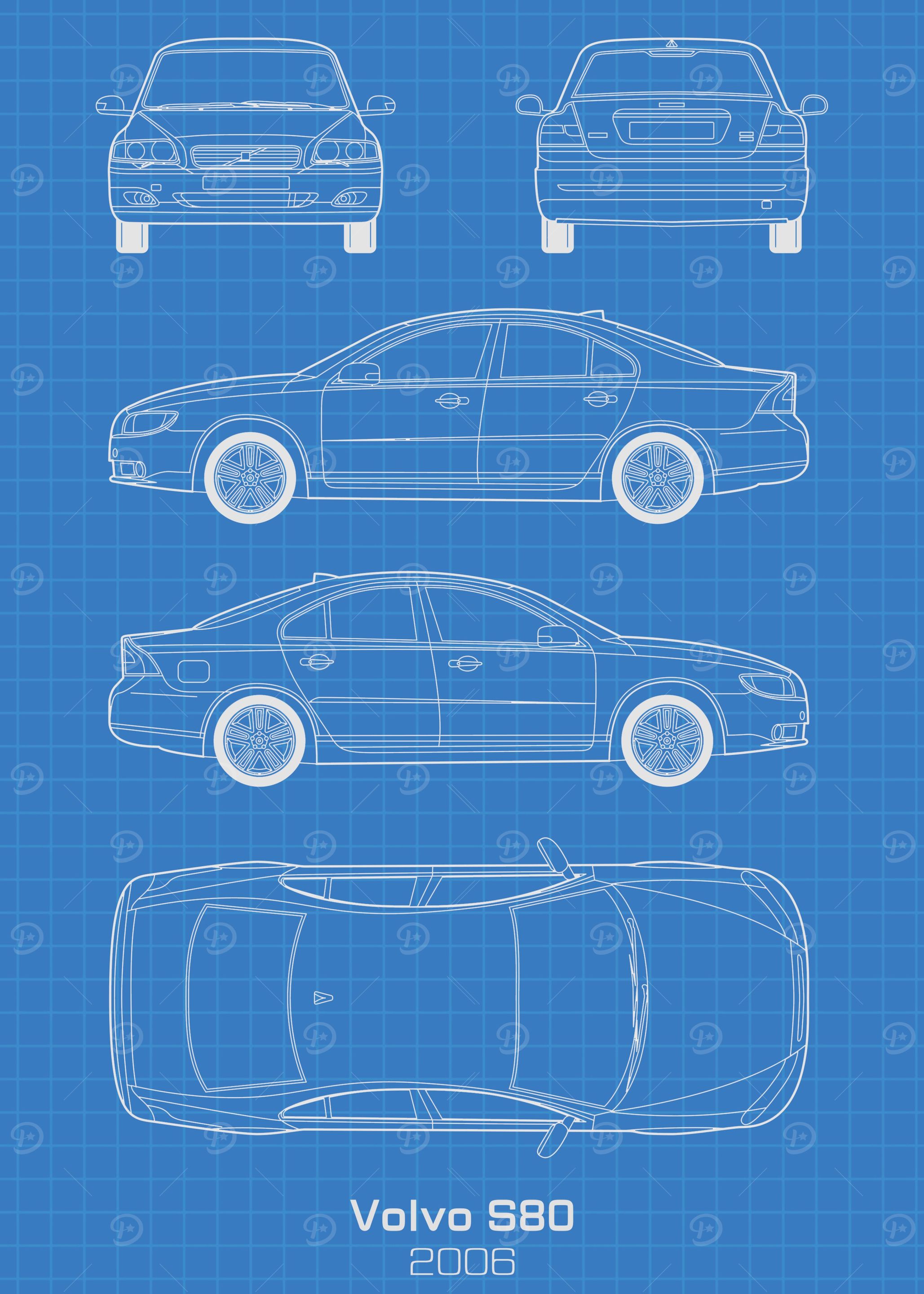 Volvo S80 2006 Blueprint