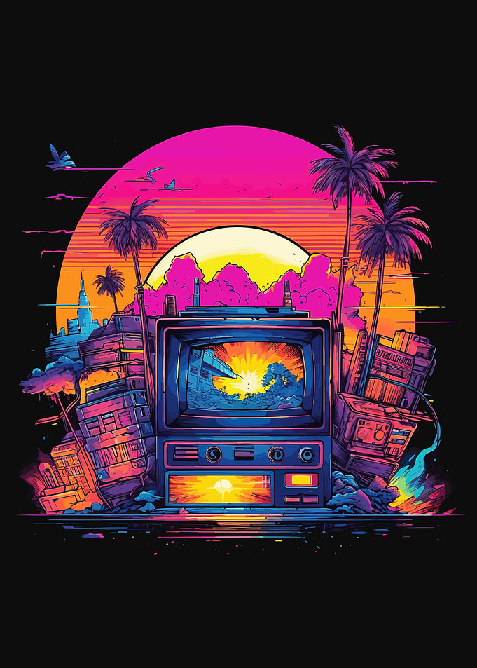 Gaming Controller Neon