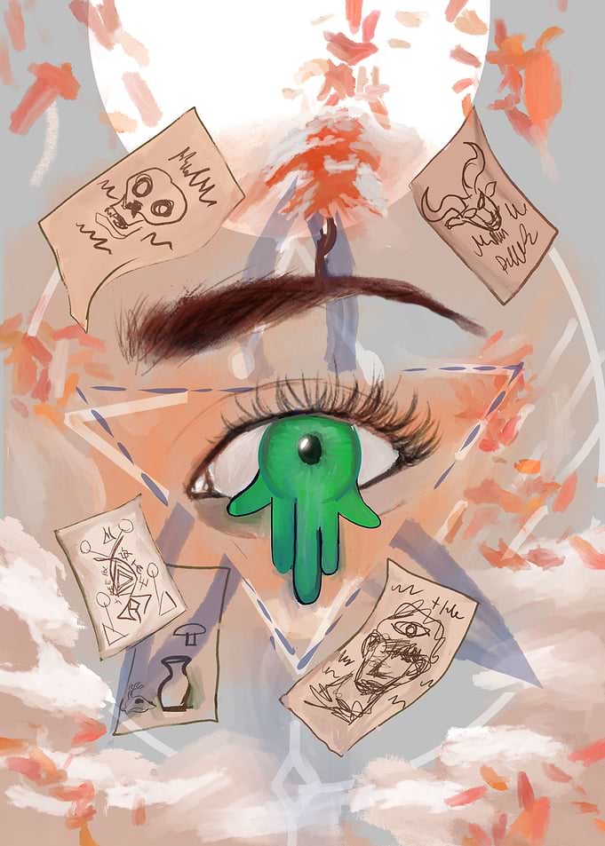 Envious green eye
