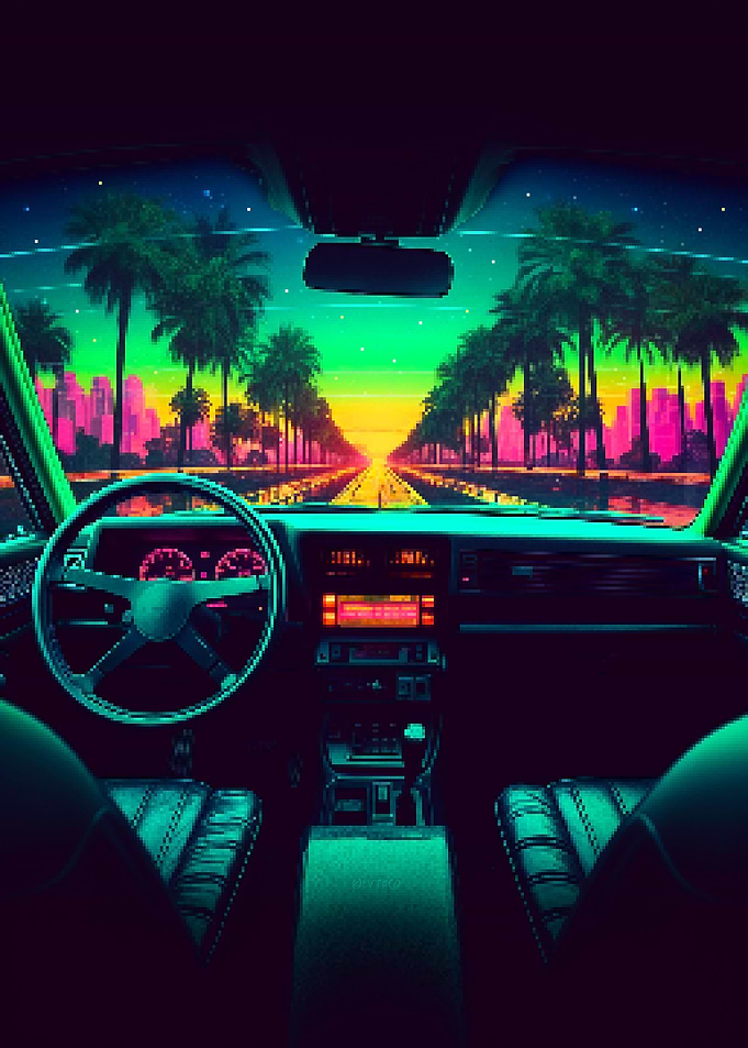 Evening Ride Pixel Art