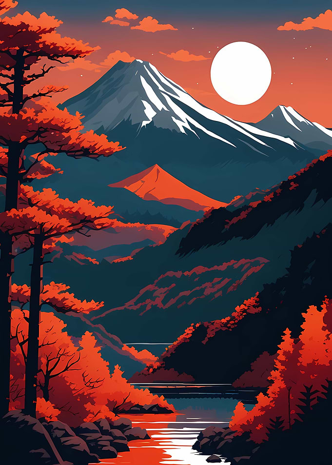 Japanese Landscape Pixel