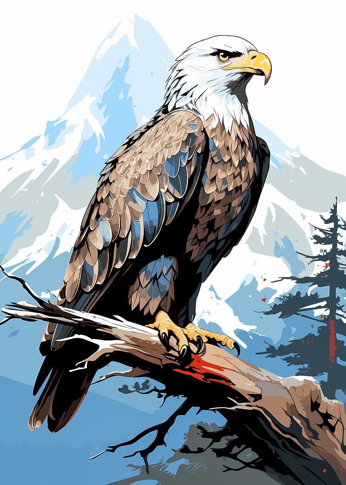 Eagle Watercolor Painting
