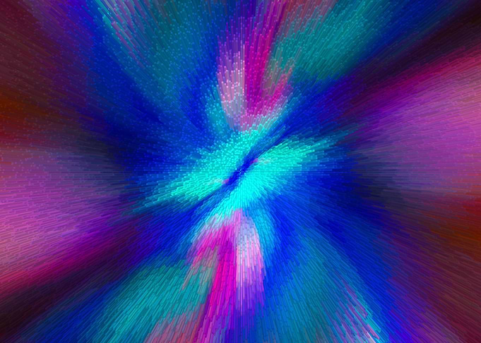 colorful floral galaxy art