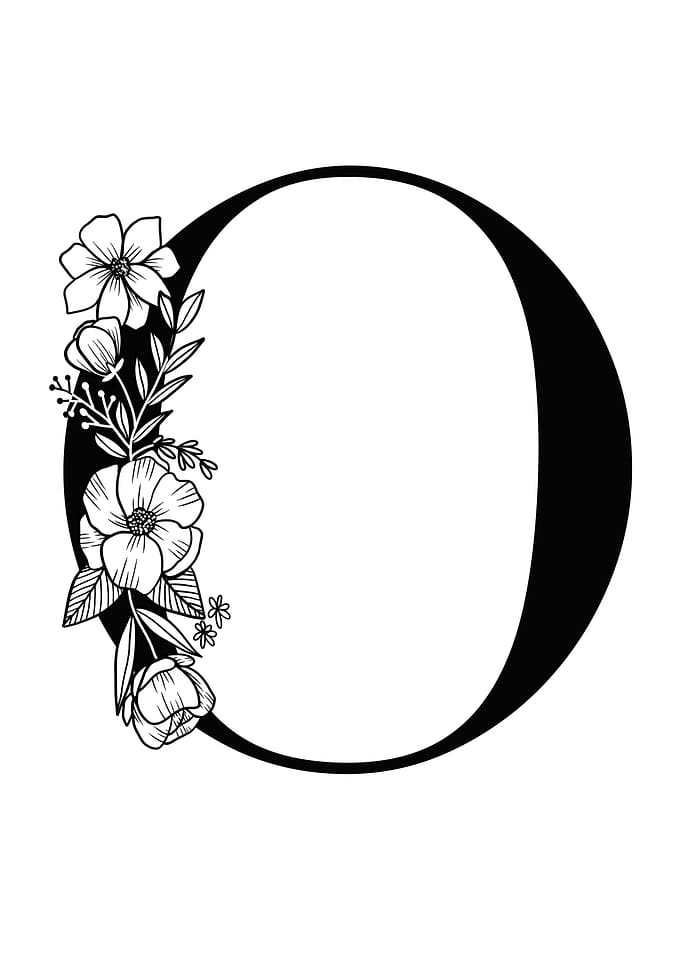 Letter O floral