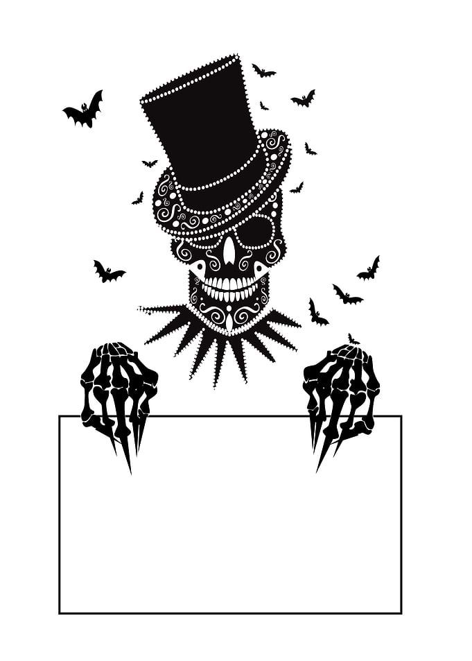 Blank paper Happy Hallowee