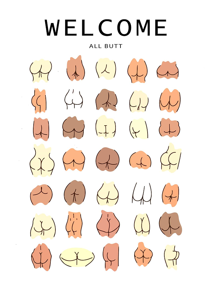 Funny butt bathroom