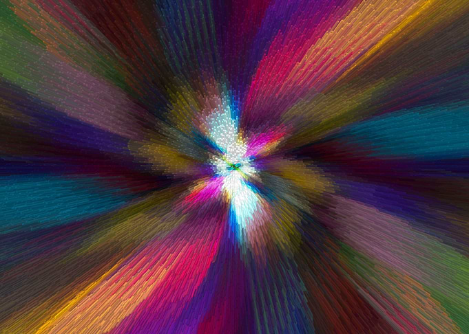 colorful floral galaxy art