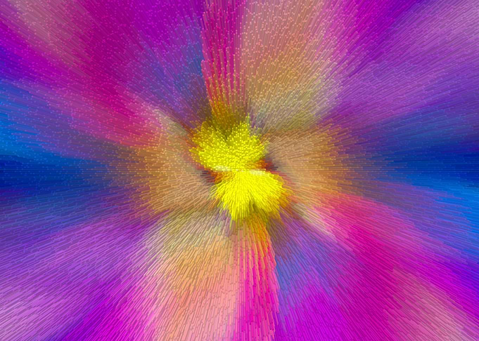 colorful floral galaxy art