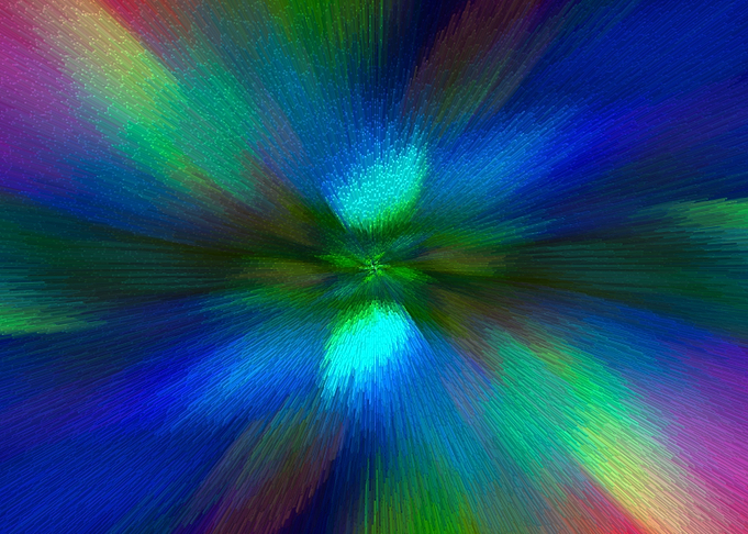 colorful floral galaxy art