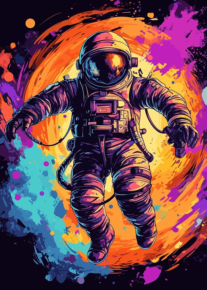 Astronaut Floating Space