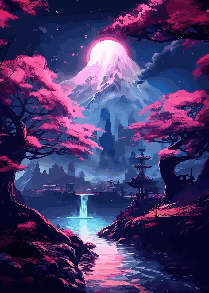 Cherry Blossom Japan Art