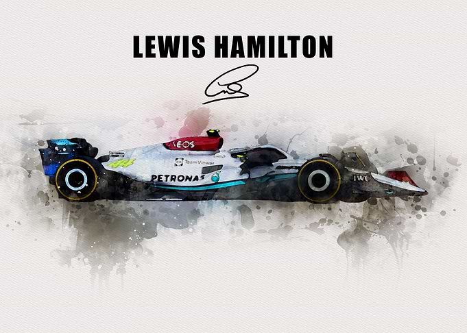 Lewis Hamilton Car Poster