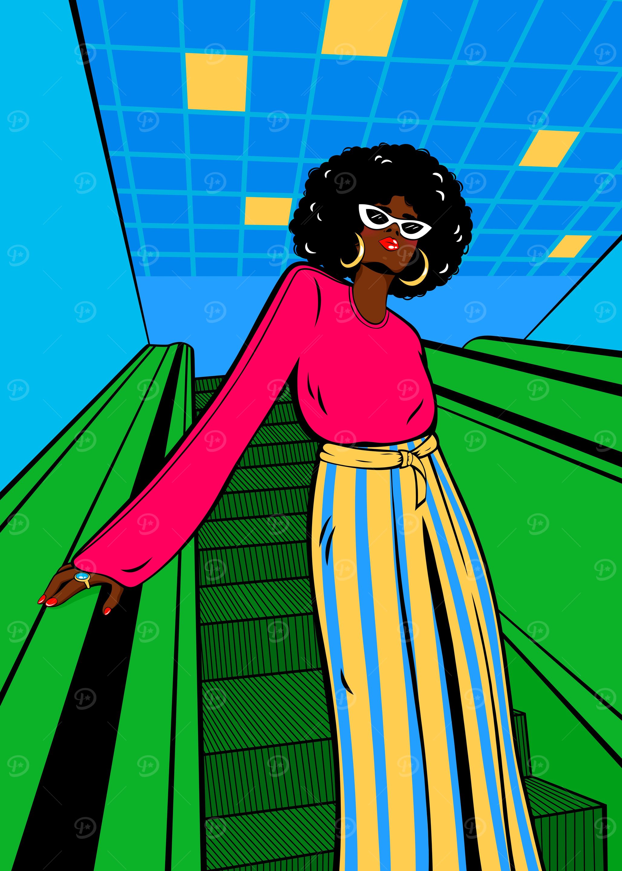 Afro hair and metro ride